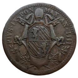 ½ Baiocco 1849. Pio IX...