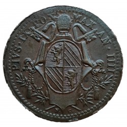 ½ Baiocco 1849. Pio IX...